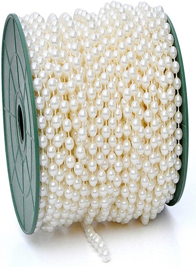 VRB Dec سلسلة خرز من اللؤلؤ الصناعي VRB Dec™ بطول 5 أمتار، مثالية لصنع المجوهرات والأساور، وفنون الراتنج، والحرف اليدوية، وسجلات القصاصات، والتطريز (6 مم، 5 أمتار)، أبيض - Image 2